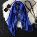 Fashion Feathry Chiffon Soft Solid Scarf Shawl Decorate Silk Scarves Breathable Sun Protection Elegant Lady Versatile Bandana Beauty hair & fashionfj