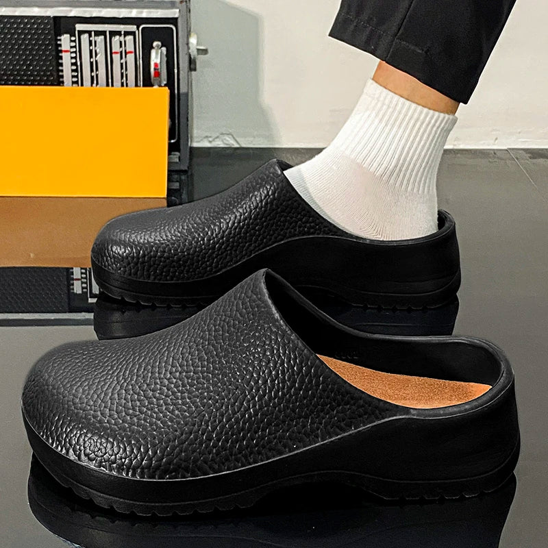 Men's Summer Slippers Non-slip Oil-resistant Chef Shoes Kitchen Shoes For Men Nurse Work Shoe Casual EVA Lightweight Soft Clogs