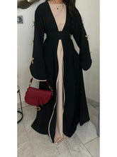 Eid Bow Abaya Women Cardigan Dress Muslim Party Caftan Robe Jalabiya Morocco Dubai Kaftan Islam Vestidos Largos Ramadan 2025 Beauty hair & fashionfj