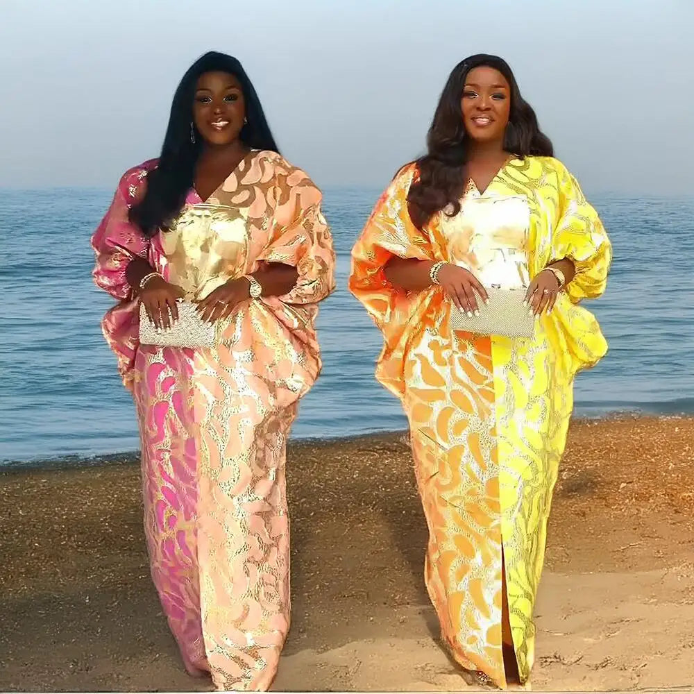 New Arrival african dresses for woman jacquard elegant african dresses Plus Size turkey dresses for women luxury Beauty hair & fashionfj