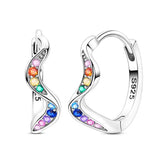 New 925 Sterling Silver Hoop Earrings Butterfly Hot Air Balloon Studs Drop Earring For Women Fashion Birthday Party Jewelry Gift Beauty hair & fashionfj
