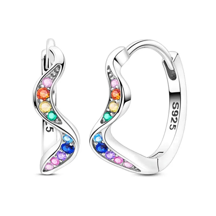 New 925 Sterling Silver Hoop Earrings Butterfly Hot Air Balloon Studs Drop Earring For Women Fashion Birthday Party Jewelry Gift Beauty hair & fashionfj