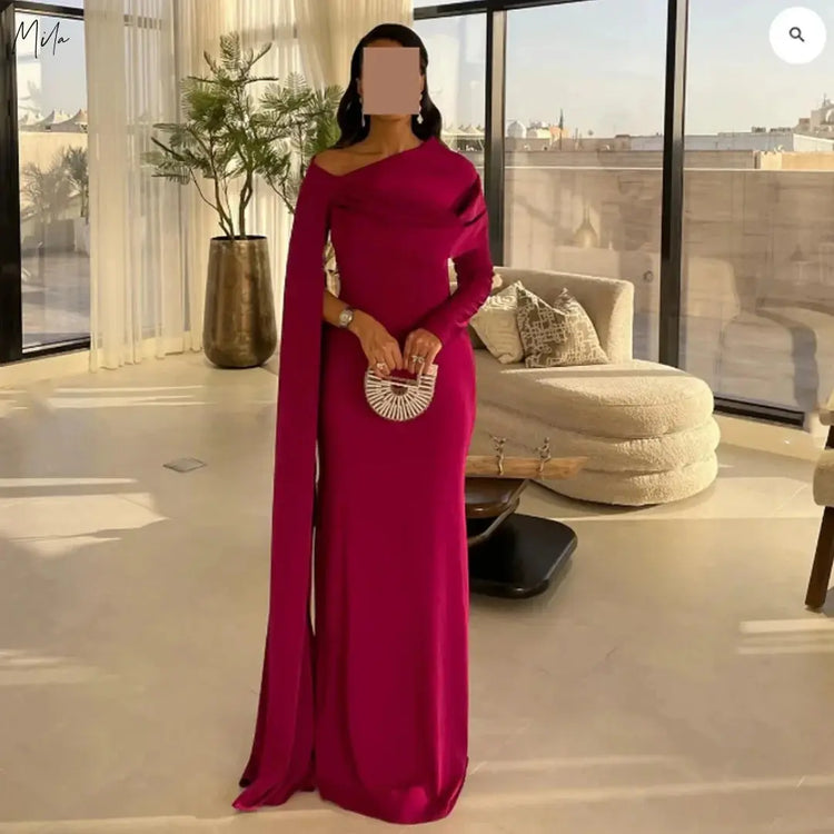 Yellow Long Sleeves Bespoke Occasion Gown Evening Dresses Prom Pastrol Unisex Jersey Retro Dubai Saudi Arabic Customized Beauty hair & fashionfj