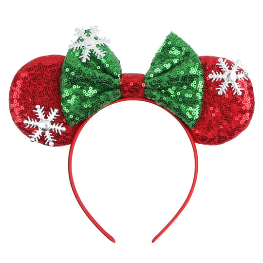 Christmas Dresses Girl Cartoon Print Princess Dress Children Red and Green Sequined Mesh Puff BalL Gown Carnival Clothes