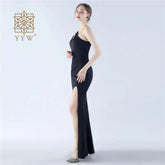 Women Dinner Evening Prom Dress Beading Sexy Formal Occasion Ball Gown Ceremony Party Classic Ladies Elegant Gala Dress 2024 New Beauty hair & fashionfj