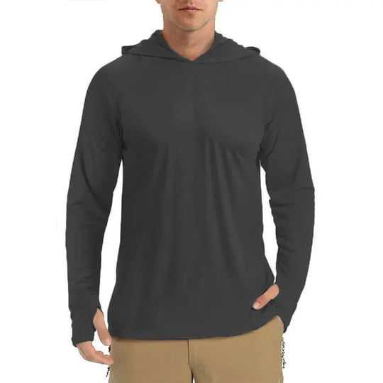 UPF 50+ Sun Protection T-Shirts Mens Long Sleeve Hoodie Casual Quick Dry T shirts Outdoor Hike Sports Run Pullover Tops Beauty hair & fashionfj