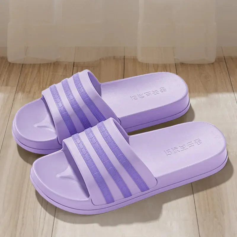 Cold slippers for women in summer, fashionable outerwear for couples, thick soled, non slip, one line mop, bathroom slippers Beauty hair & fashionfj