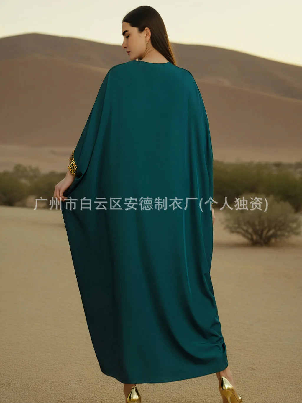 Eid Muslim Abaya Women Party Dresses Bronzing Kaftan Islam V Neck Vestidos Morocco Dubai Abayas Arab Long Robe Ramadan Jalabiya Beauty hair & fashionfj