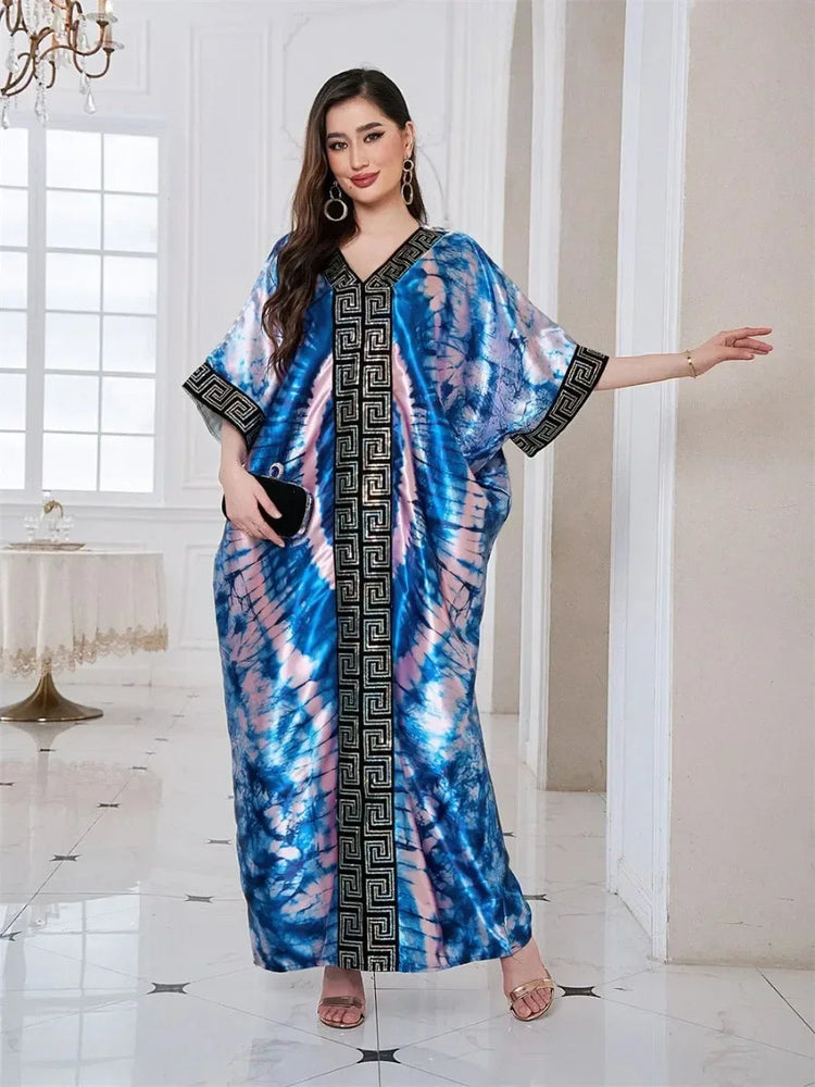 Customized Abayas For Women Dubai Luxury African Muslim Fashion Caftan Marocain Evening Party Dresses Boubou Robe Djellaba Femme Beauty hair & fashionfj