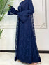 Ramadan Eid Prayer Lace Abaya 2 Piece Set Inner Dress Women Flare Sleeve Long Abayas Kaftan Djellaba Dubai Party Vestidos 2024 Beauty hair & fashionfj