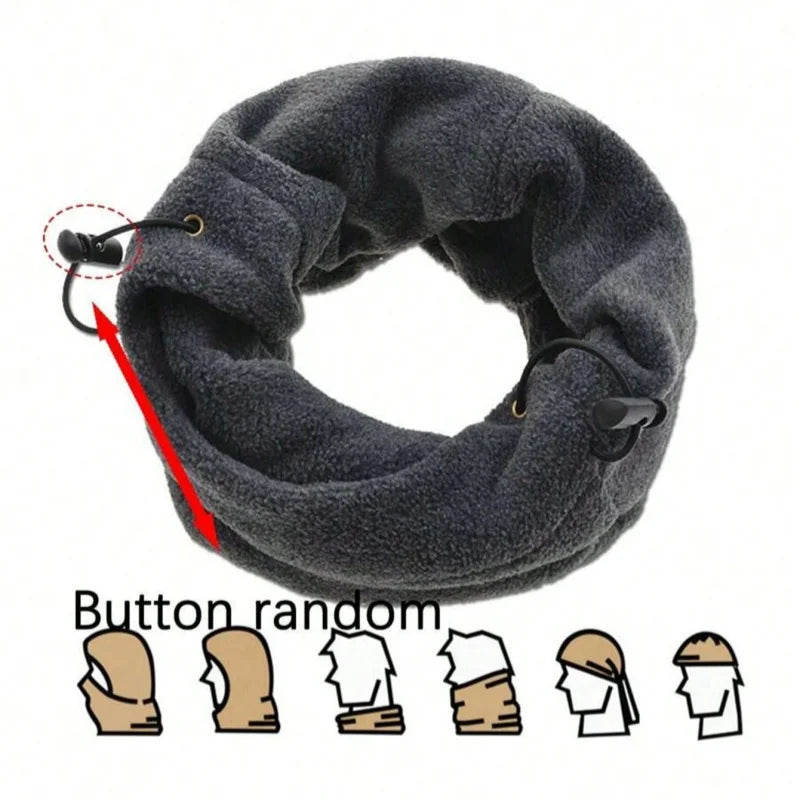 Autumn and winter warm face mask, head cover, riding windproof hat, thickened warm fleece head cover