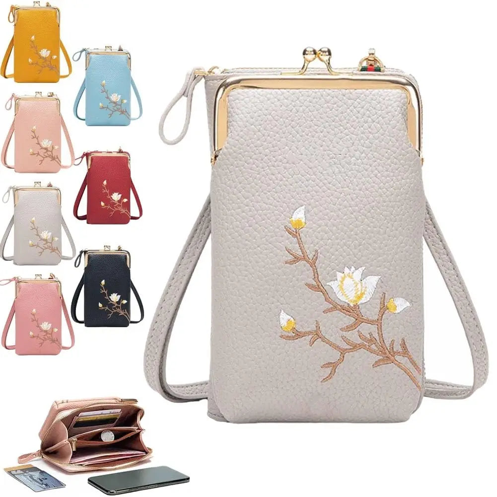 Passport Holder Purse Wear-Resistant Women Sling Wallet Mini Phone Bag Versatile Cross-Body Wallet For Travel Day Trips Errands