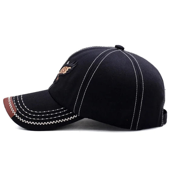 Hats Men'S And Women'S Four-Season Shade Baseball Cap Eagle Embroidery Korean Version Trendy Casual Couple Sunscreen Sun Hat Beauty hair & fashionfj