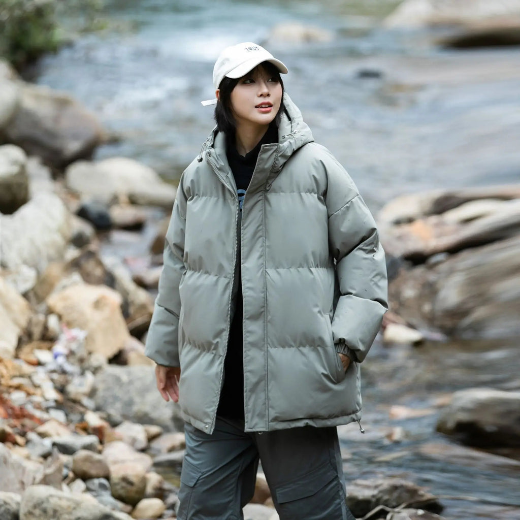 Winter Jacket Mens Streetwear Hip Hop Parka Korean Black Clothes Puffer Jackets Men Hooded Thick Warm Colorful Bubble Coat men