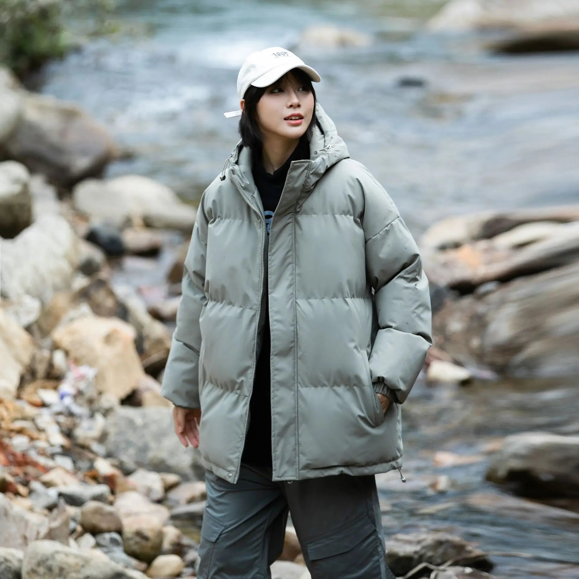 Winter Jacket Mens Streetwear Hip Hop Parka Korean Black Clothes Puffer Jackets Men Hooded Thick Warm Colorful Bubble Coat men