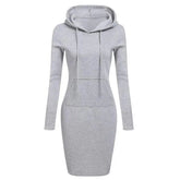 Ladies Dress Autumn Women Hooded Dresses Hoodies Women Sweatshirts Women Hoodies Dress Tops Ladies Clothing Beauty hair & fashionfj