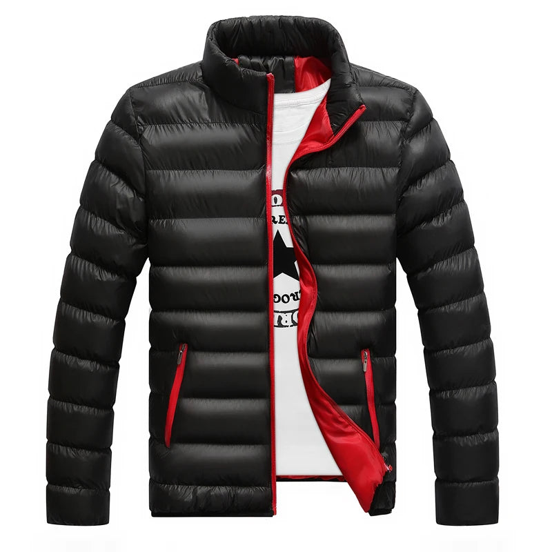 Winter men's thick jacket, warm and thick, slim-fitting outerwear, men's casual high-quality warm coat