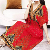 Summer Trend Ethnic V-Neck Printed Women&