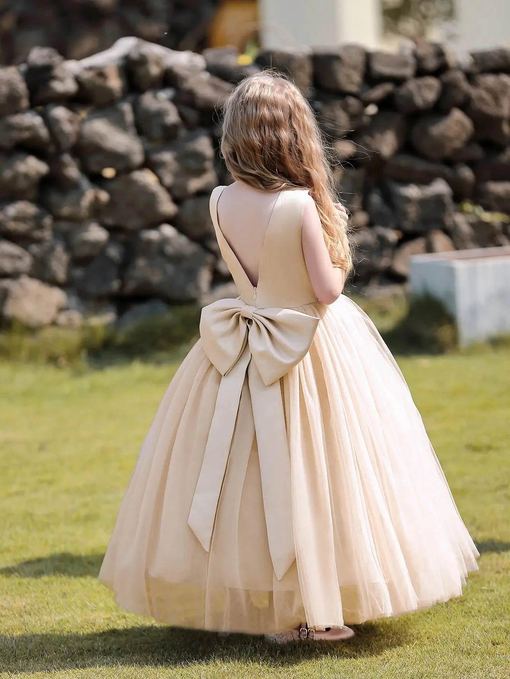Formal Birthday Party Dress for Teenage Girls New Design Big Bow Tulle Dresses Kids Princess Prom Pageant Ball Gown Size 5-12y Beauty hair & fashionfj