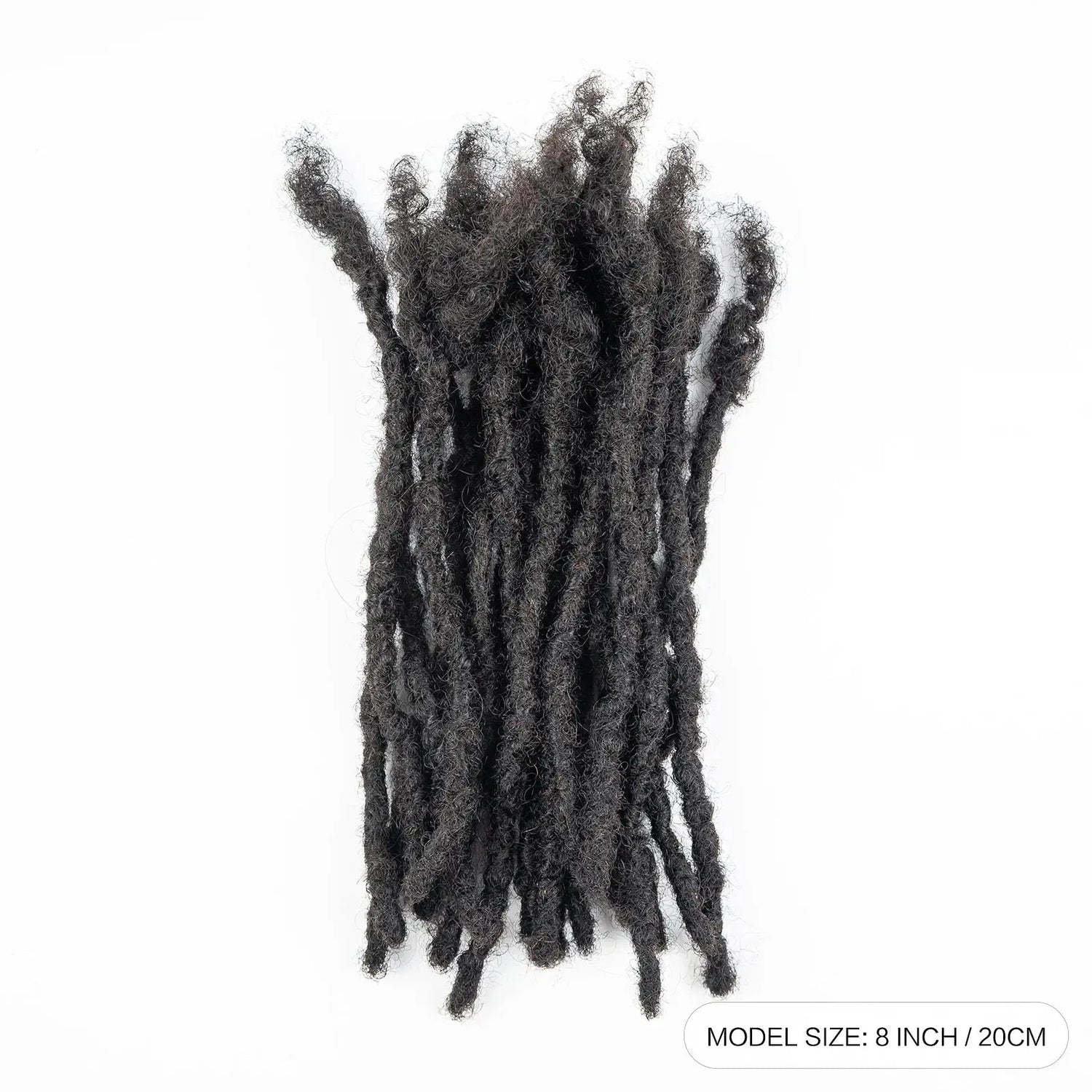 Dreadlock Extensions Human Hair 8 Inch 0.6cm Thickness Locs Inter Extensions for Women Men Kids Full Handmade Permanent Locs Beauty hair & fashionfj