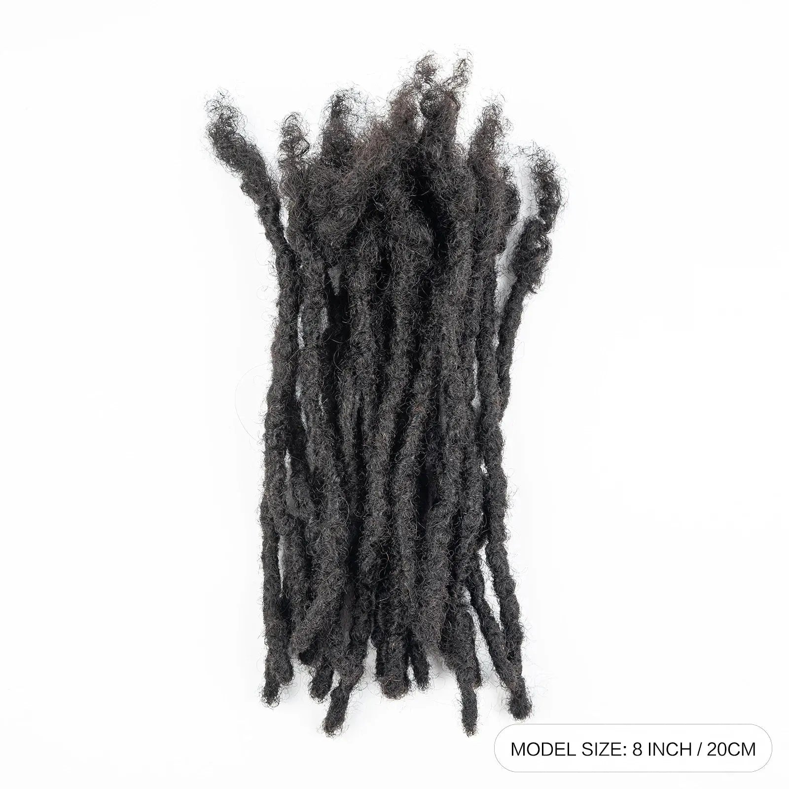 Dreadlock Extensions Human Hair 8 Inch 0.6cm Thickness Locs Inter Extensions for Women Men Kids Full Handmade Permanent Locs Beauty hair & fashionfj