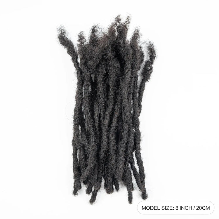 Dreadlock Extensions Human Hair 8 Inch 0.6cm Thickness Locs Inter Extensions for Women Men Kids Full Handmade Permanent Locs Beauty hair & fashionfj