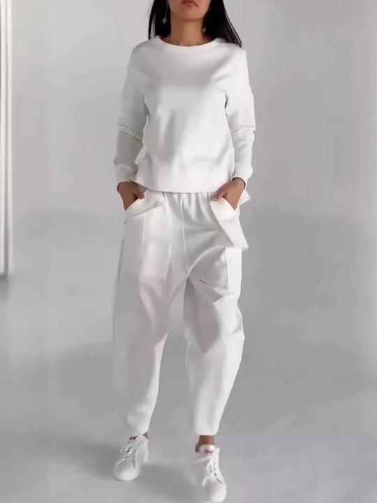Women's suits 2024 European and American new fashion lace-up technology multi-pocket trendy sports solid color casual pants suit Beauty hair & fashionfj