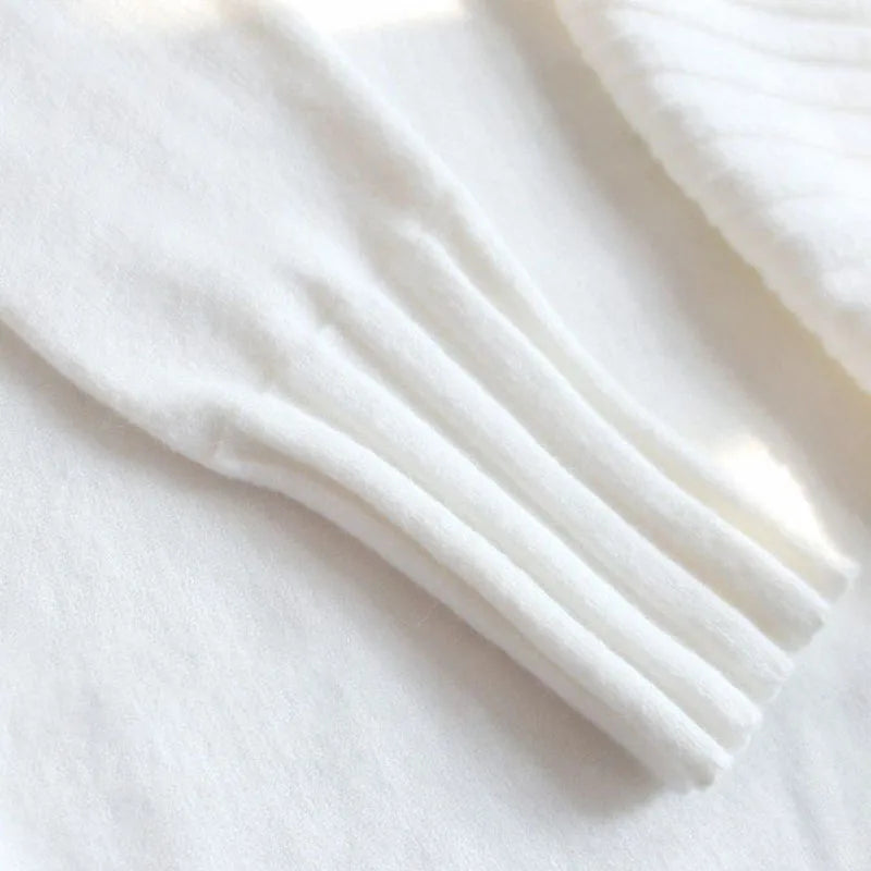 Lucyever Black White Autumn Winter Sweaters Women Soft Thick Loose Fit Knitted Pullovers Female Long Sleeve Turtleneck Sweater Beauty hair & fashionfj