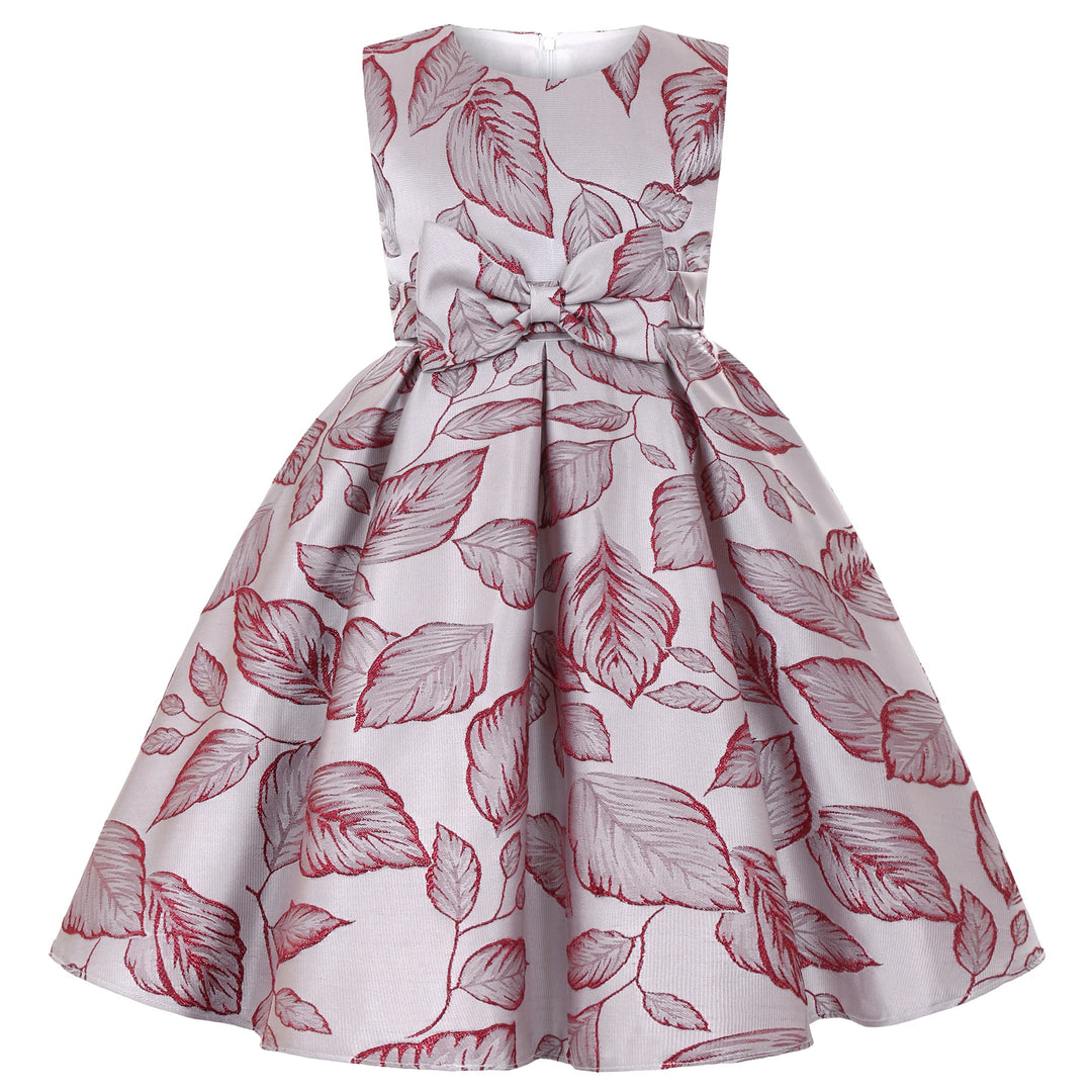 2025 New holiday party children's dress Children's puffy sleeve dress bow princess dress sold well Beauty hair & fashionfj