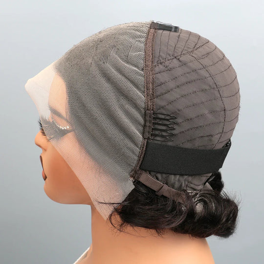 Pixie Cut Wig Human Hair Straight13X4 HD Lace Front Wigs Wear and Go Glueless Wigs Human Hair Short Curly Natural Wigs for Woman Beauty hair & fashionfj