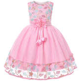 European and American embroidery dress dress girl&