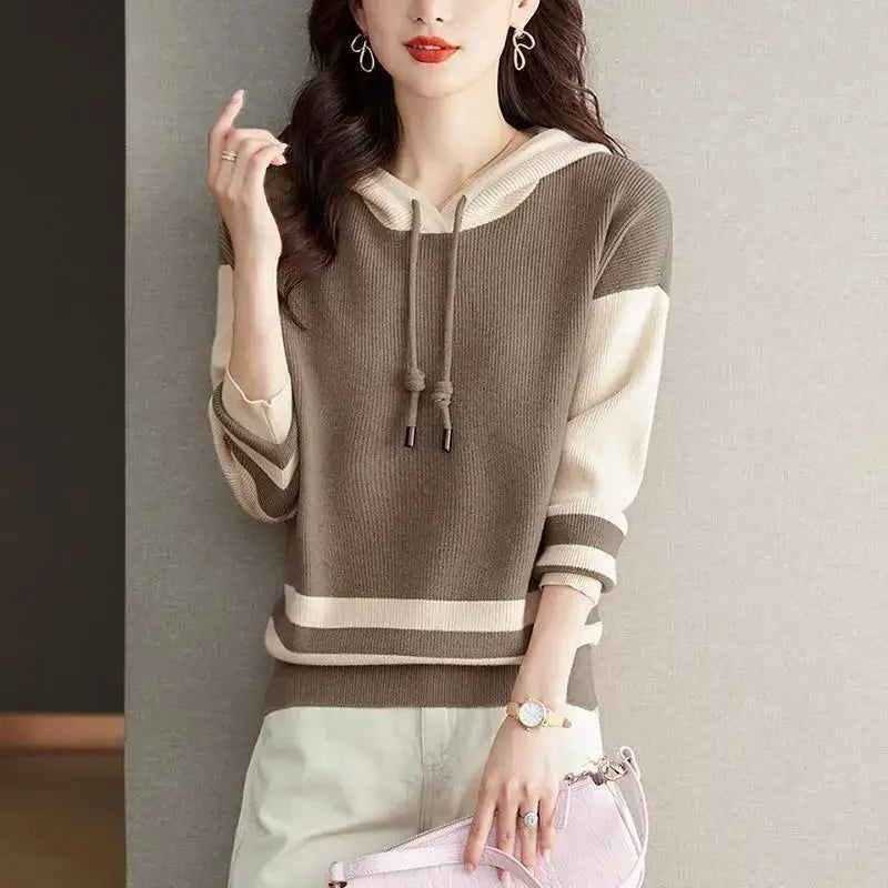 Basic Women's Hooded Sweatshirts Korean Hoodies Long Sleeve Female Top New In Matching Essential Y 2k Vintage Cheap High Quality Beauty hair & fashionfj