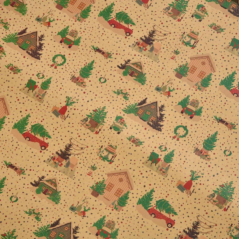 Christmas Wrapping Paper Merry Christmas Decoration Wrapping Gift Wrap Paper New year Vintage Scrapbooking DIY Cardmaking Crafts