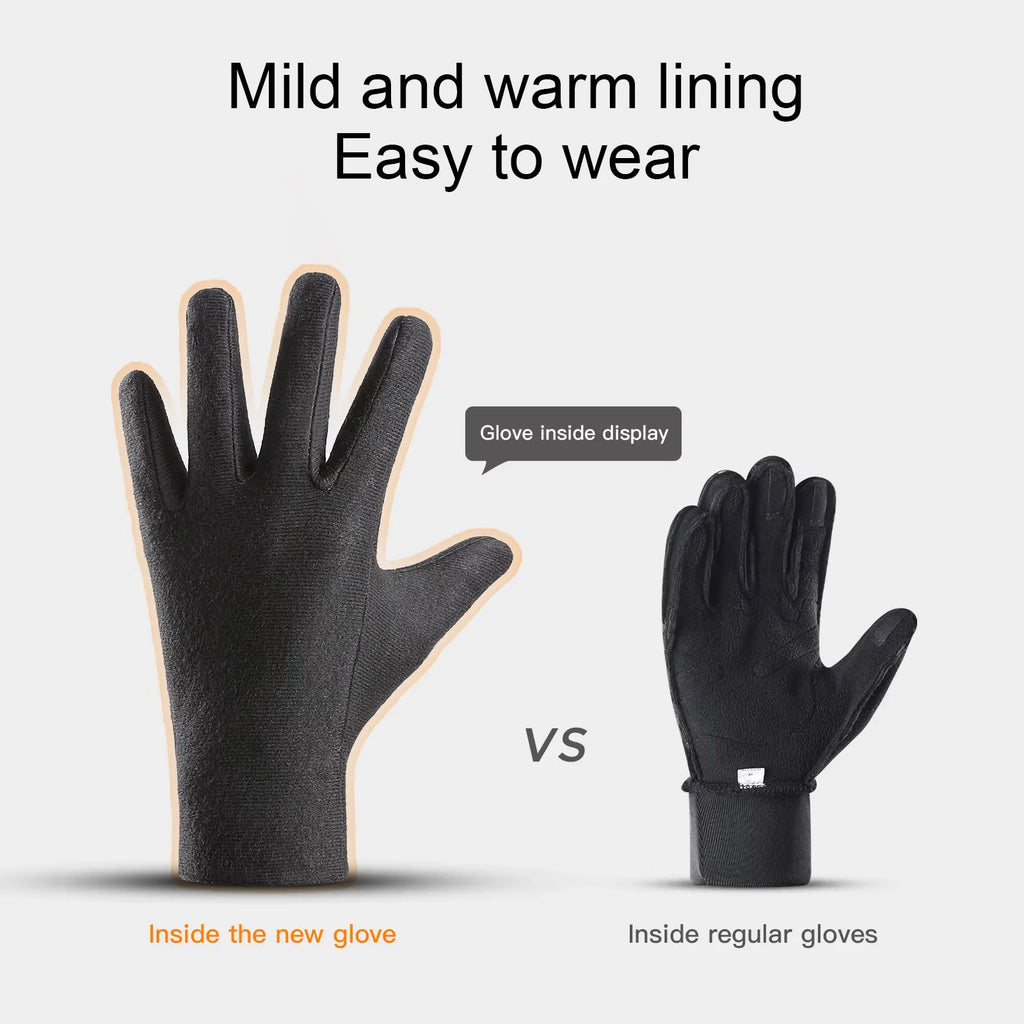 Autumn Winter Outdoor Cycling Gloves for Men Women Touchscreen Thermal Windproof Waterproof Anti-Slip Skiing Hiking Sports Glove