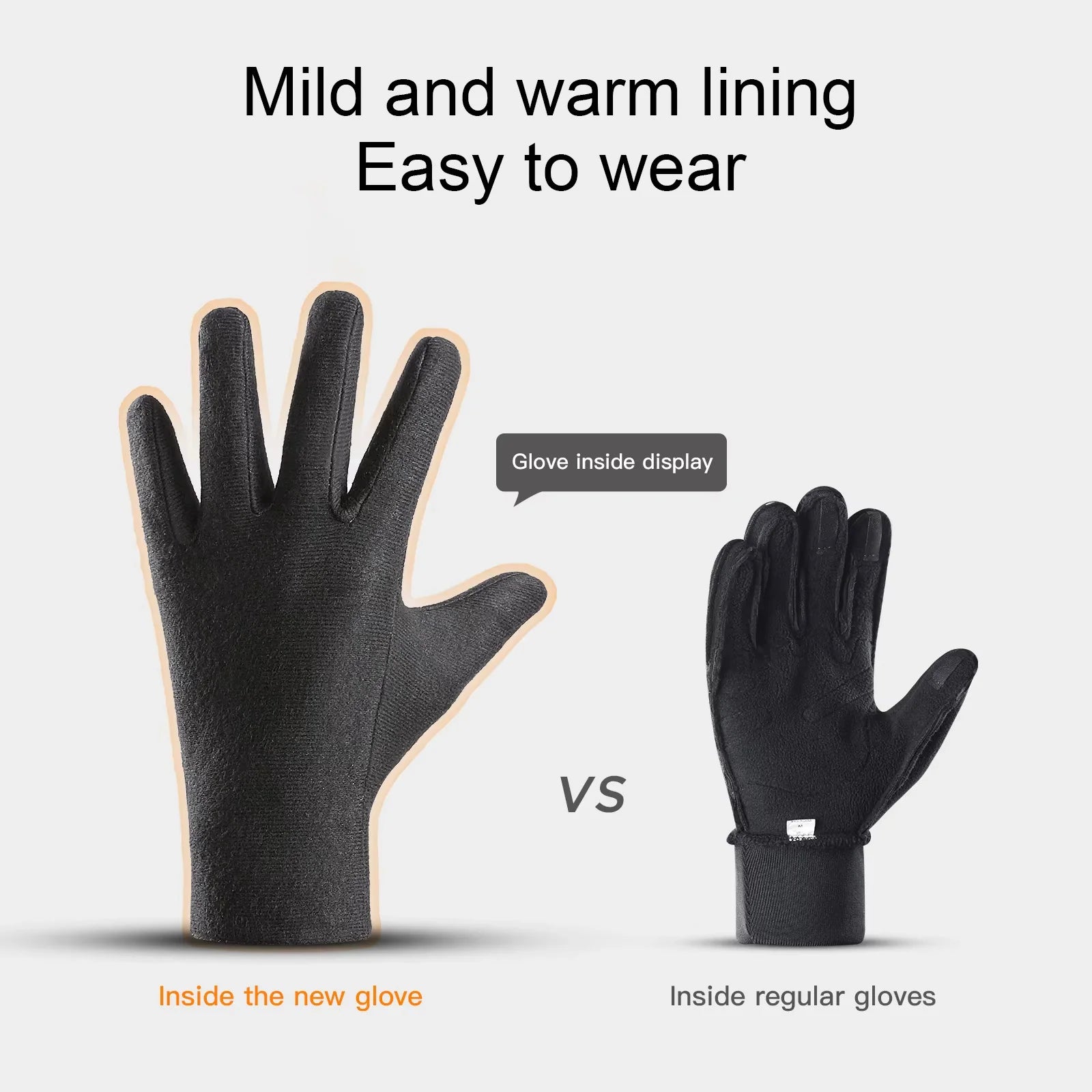 Autumn Winter Outdoor Cycling Gloves for Men Women Touchscreen Thermal Windproof Waterproof Anti-Slip Skiing Hiking Sports Glove