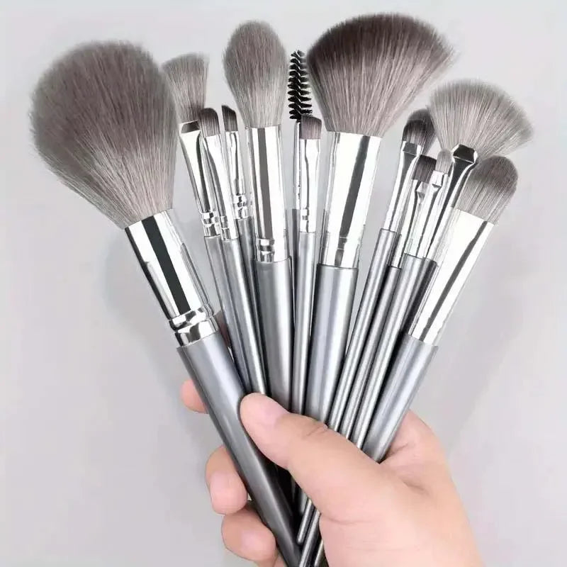 14Pcs Makeup Brushes Soft Fluffy Cosmetic Powder Eye Shadow Foundation Blush Blending Beauty Make Up Brush With Powder Puff Idea Beauty hair & fashionfj