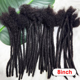 0.6cm Thickness Real Human Hair Dreadlock Extensions for Men/Women Full Handmade Permanent Locs Extensions Human Hair 4-8 Inches Beauty hair & fashionfj