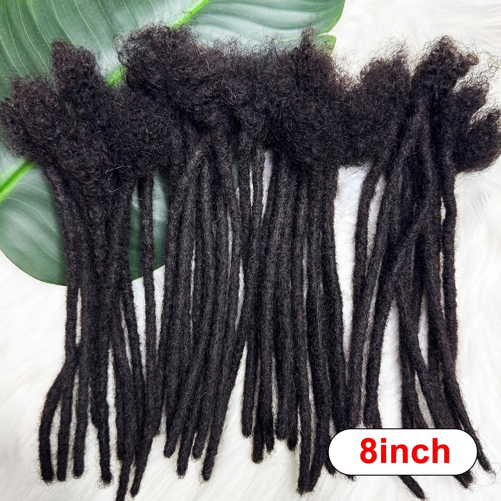 0.6cm Thickness Real Human Hair Dreadlock Extensions for Men/Women Full Handmade Permanent Locs Extensions Human Hair 4-8 Inches Beauty hair & fashionfj