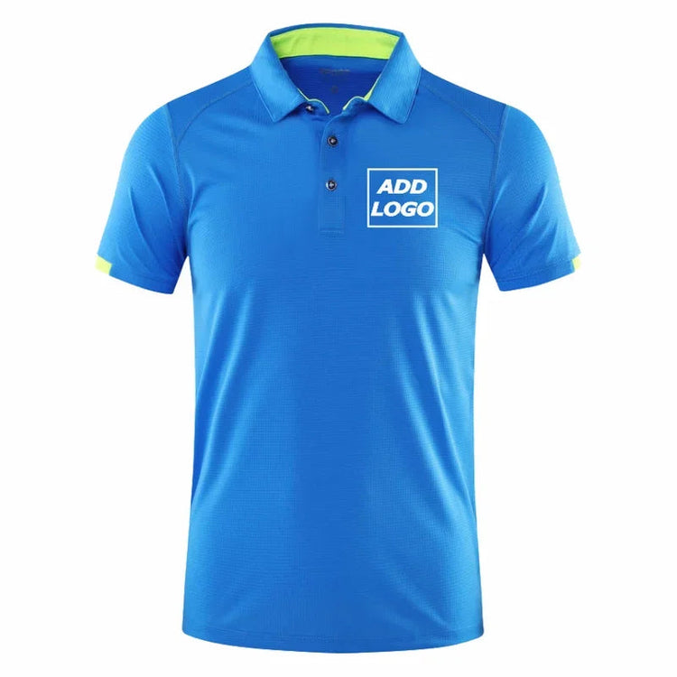 Quick-drying sports polo shirt custom printed company brand logo casual short-sleeved polo print shirt T-shirt 4XL 2025 Beauty hair & fashionfj