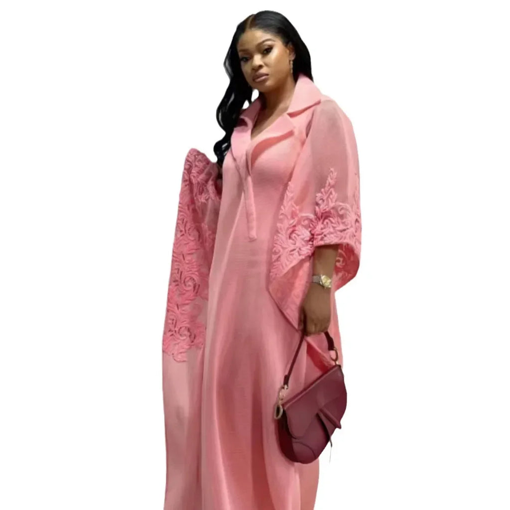 2024 Elegant African Party Evening Dresses for Women African 3/4 Sleeve Plus Size Long Maxi Dress Gowns Dashiki Africa Clothing