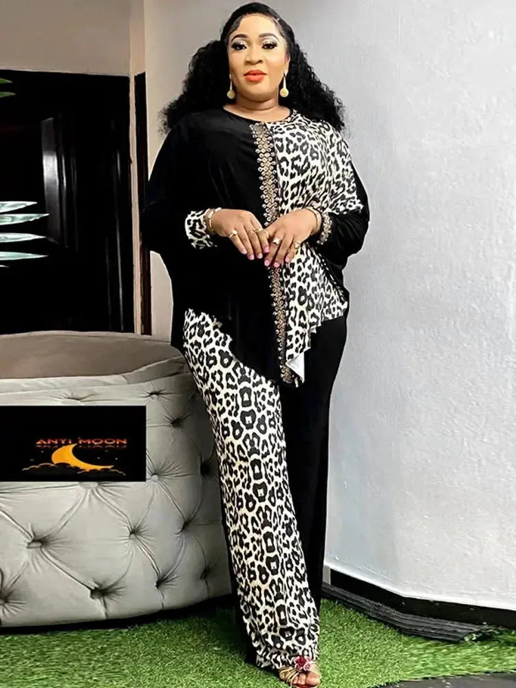 2 Piece Women Sets Dashiki African New Arrival Spring Autumn Matching Sets Two Pieces Sets Top Pants Suits Outfits Clothing Beauty hair & fashionfj