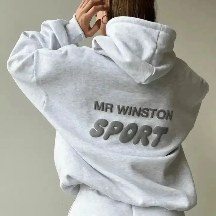 Hooded sweatshirt women's 2025 autumn and winter new style youthful and fashionable oversized street couple pullover sweatshirt Beauty hair & fashionfj