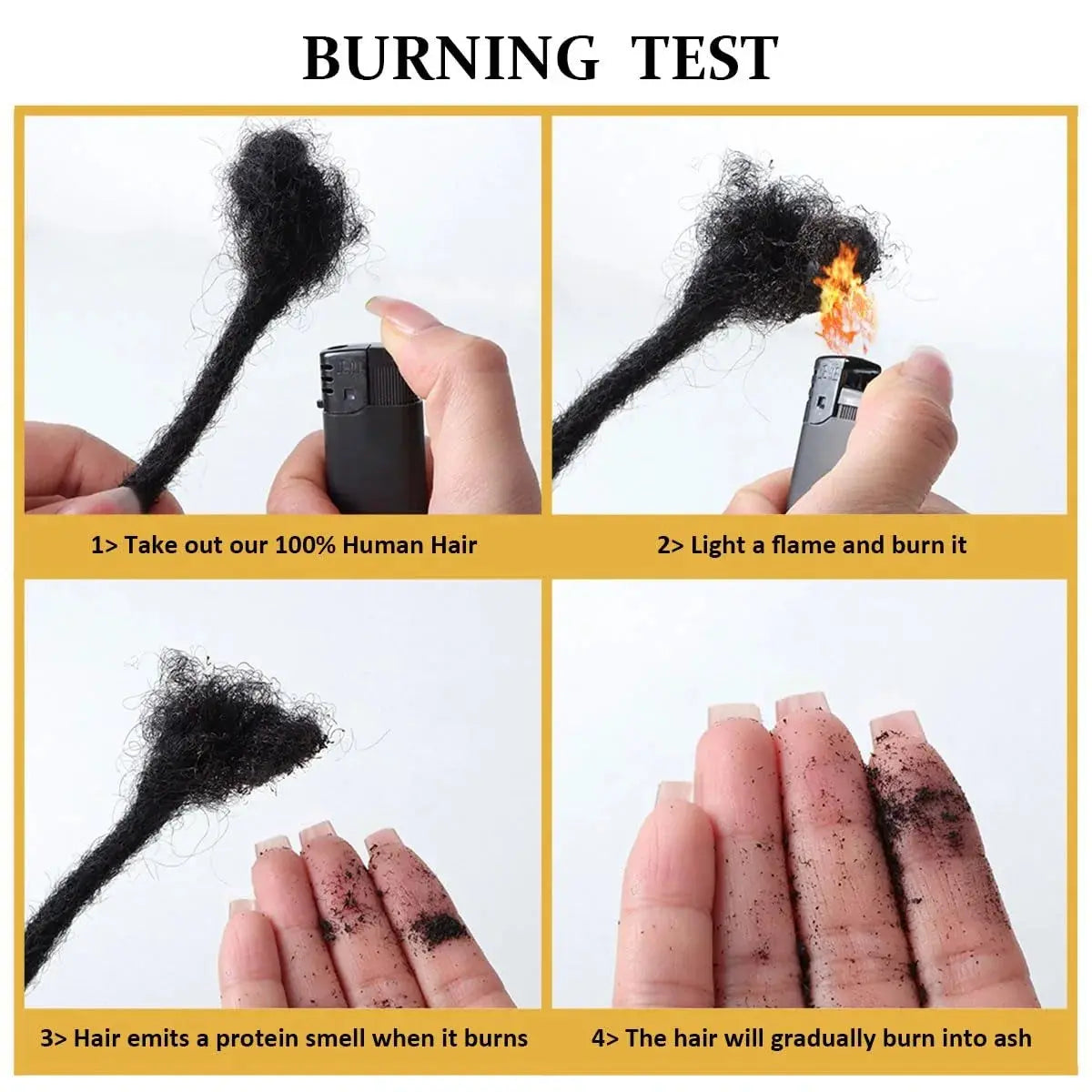 Dreadlock Extensions Human Hair 8 Inch 0.6cm Thickness Locs Inter Extensions for Women Men Kids Full Handmade Permanent Locs Beauty hair & fashionfj