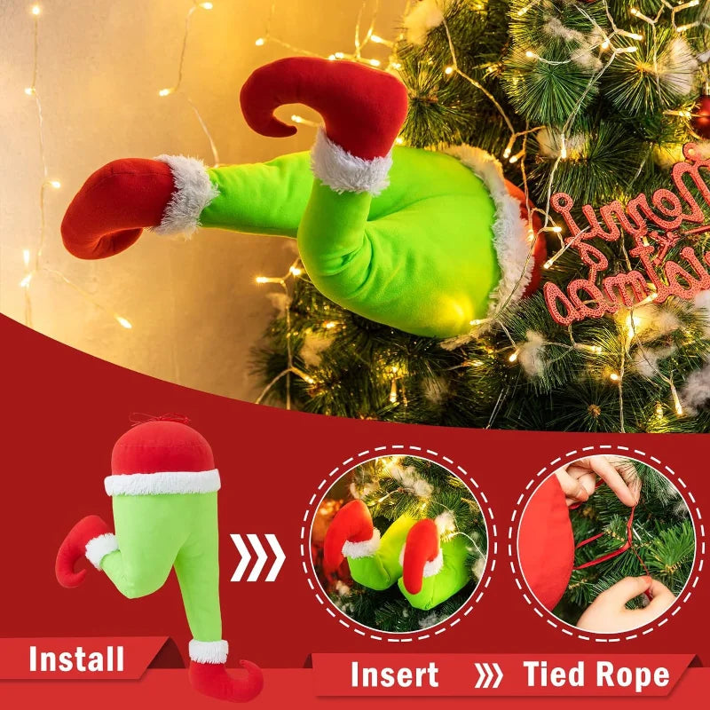 2025 Christmas Tree Decoration Plush Door Decoration Santa Elf Legs Christmas Decoration Home Ornaments