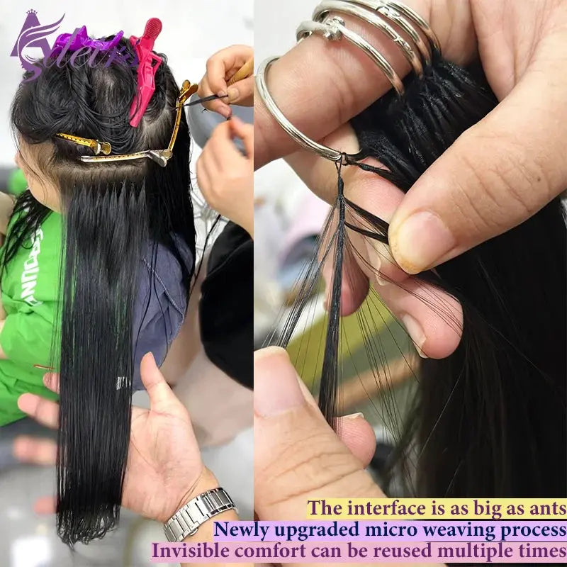 ADEIRS New Feather hair extensions 100% Human Hair Real Natural Hair Comfortable and Invisible Black Brown Blonde Straight Beauty hair & fashionfj