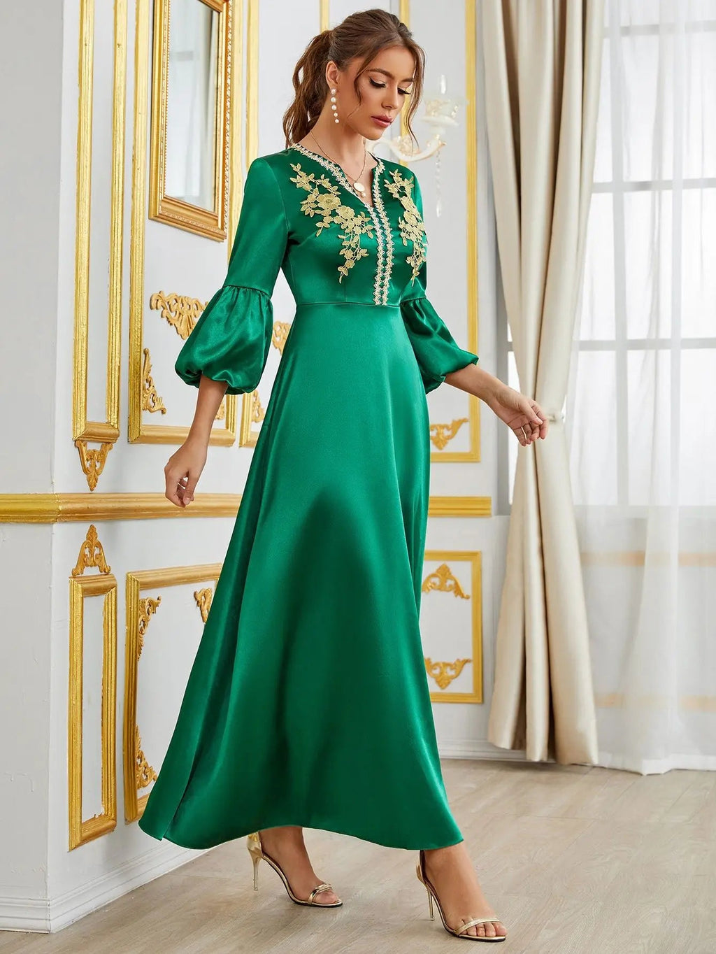 Jalabiya Caftan Muslim Party Women Party Decal Dresses Dubai Arab Middle East Abaya Dress Ramadan Clothing Abayas Kaftan Beauty hair & fashionfj