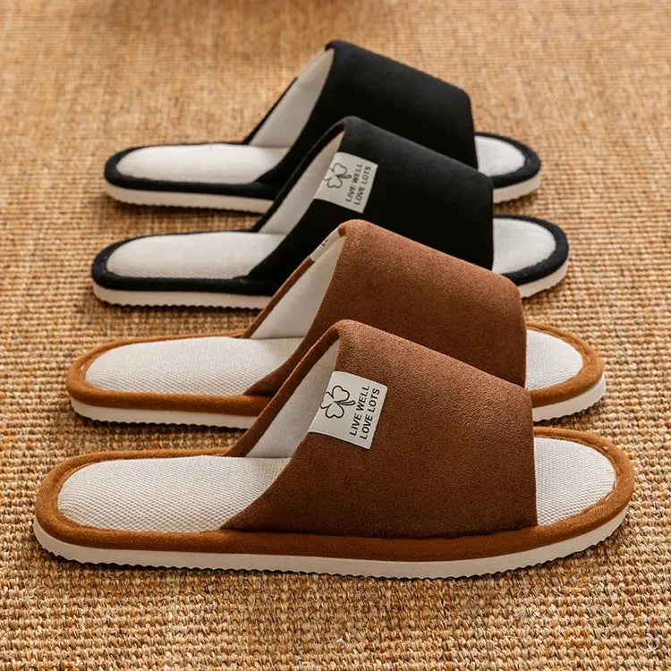 Slippers for Men，Non-Slip Soft-Soled Indoor House Slippers for Spring&Summer, All-Season Linen Home Comfortable Slippers Beauty hair & fashionfj