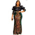 African Dresses For Women 2022 Lady Elegant Glittering Evening Dress Sparkle Sequin Sexy Sheath Maxi Party Gowns Come With Belt Beauty hair & fashionfj