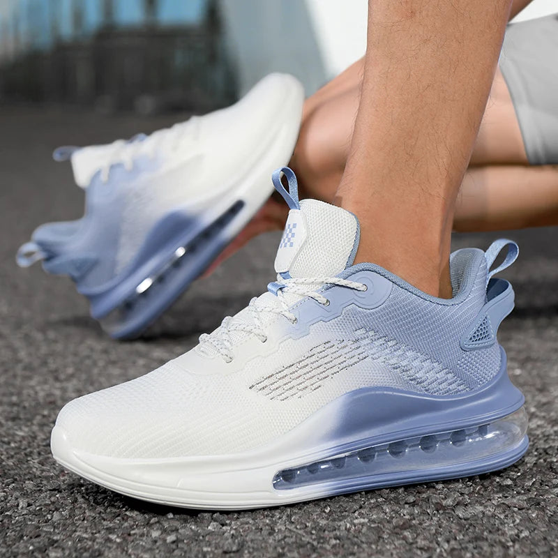 Mens Sneakers Casual Sports Shoes for Men 2025 New Design Air Cushion Running Shoes Breathable Knit Sneakers for Men Trainers