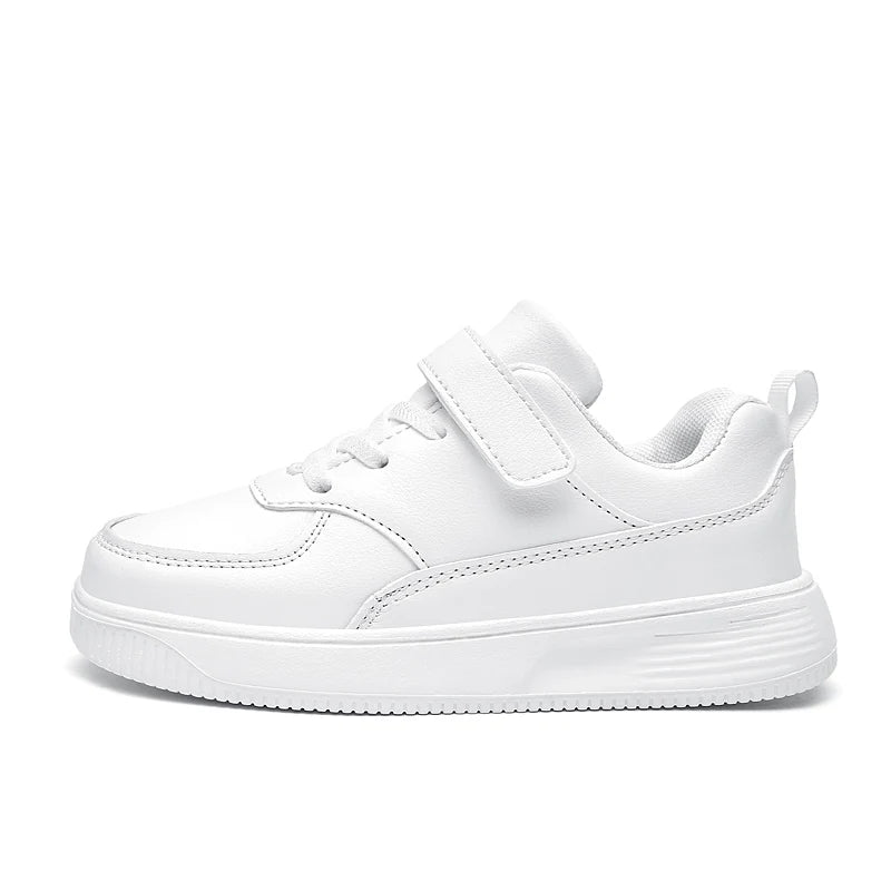 Children Shoes Boys Sneakers Black White Leather Daily Casual Kids Sneakers 6 To 12 Year Sports Running Tennis Shoes for Boy